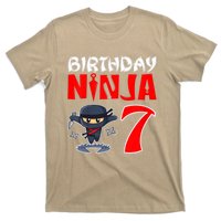 Cute Funny Birthday Ninja For 7 Year Old Little Ninja 7th Birthday T-Shirt