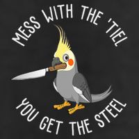 Cockatiel Funny Bird Lover Cockatiel 7 Panel Mesh Trucker Snapback Hat