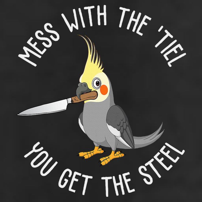 Cockatiel Funny Bird Lover Cockatiel 7 Panel Mesh Trucker Snapback Hat