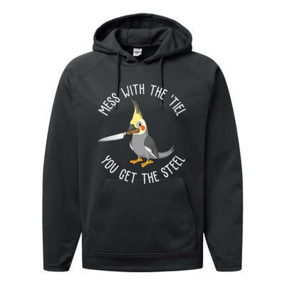 Cockatiel Funny Bird Lover Cockatiel Performance Fleece Hoodie