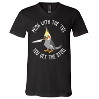 Cockatiel Funny Bird Lover Cockatiel V-Neck T-Shirt