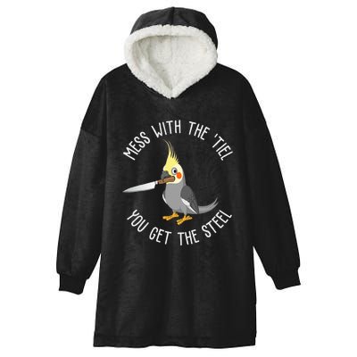 Cockatiel Funny Bird Lover Cockatiel Hooded Wearable Blanket