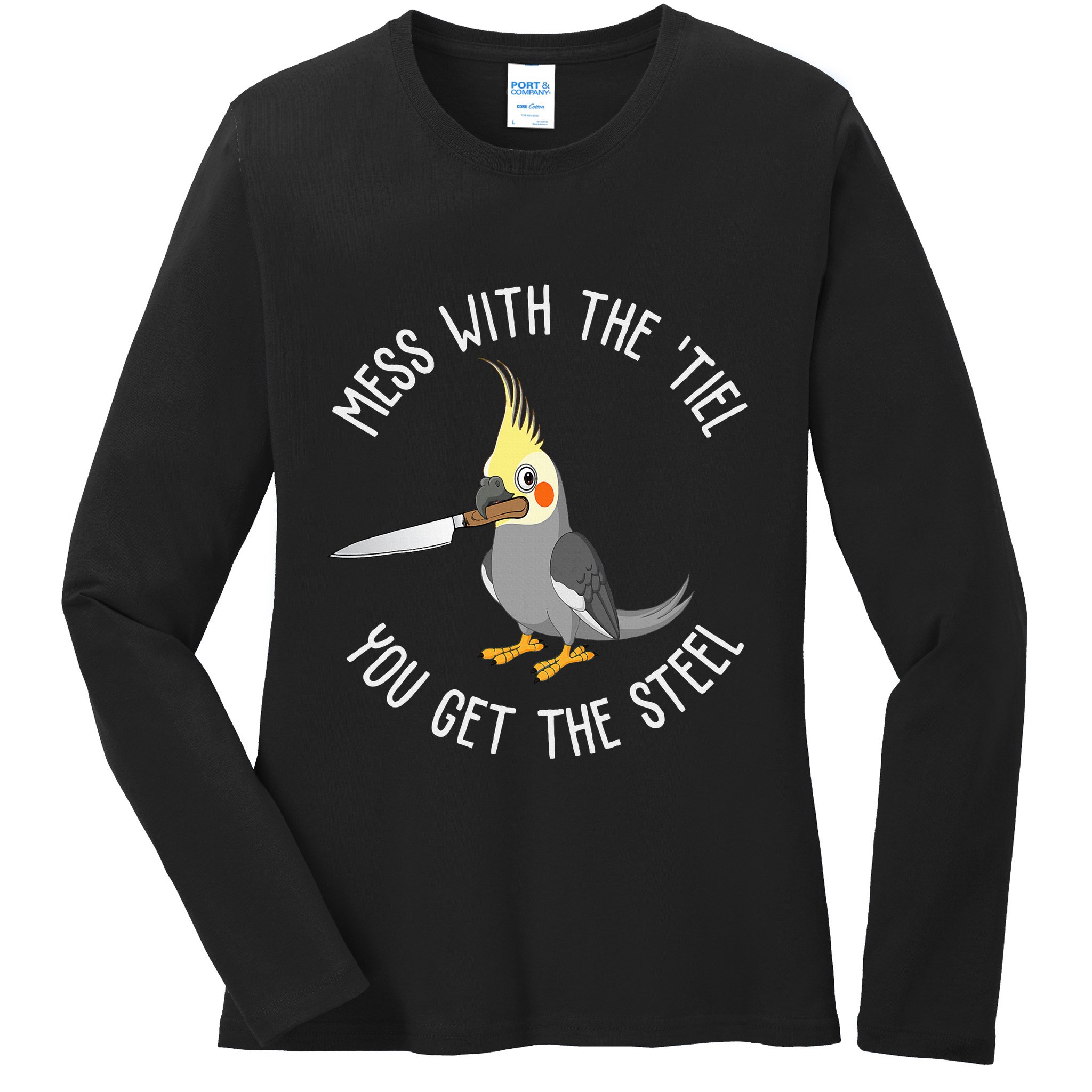 Cockatiel Funny Bird Lover Cockatiel Ladies Long Sleeve Shirt