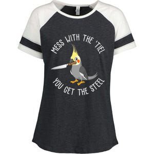 Cockatiel Funny Bird Lover Cockatiel Enza Ladies Jersey Colorblock Tee