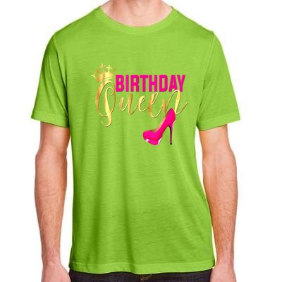 Cute Funny Birthday Queen Gift Girly Pink Shoe Crown Wo Birthday Adult ChromaSoft Performance T-Shirt