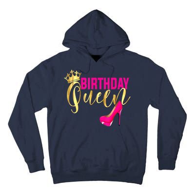 Cute Funny Birthday Queen Gift Girly Pink Shoe Crown Wo Birthday Tall Hoodie