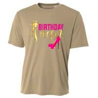 Cute Funny Birthday Queen Gift Girly Pink Shoe Crown Wo Birthday Cooling Performance Crew T-Shirt