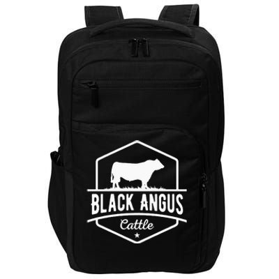 Cow Farmer Black Angus Cattle Impact Tech Backpack