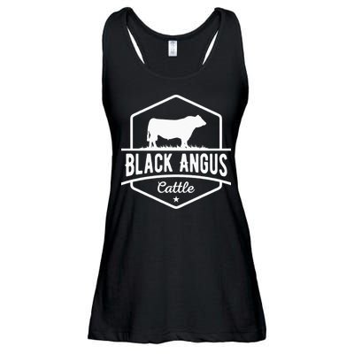 Cow Farmer Black Angus Cattle Ladies Essential Flowy Tank