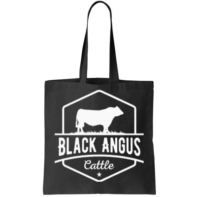 Cow Farmer Black Angus Cattle Tote Bag