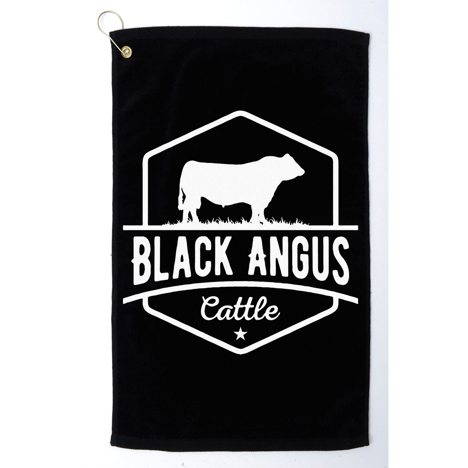 Cow Farmer Black Angus Cattle Golf Towel