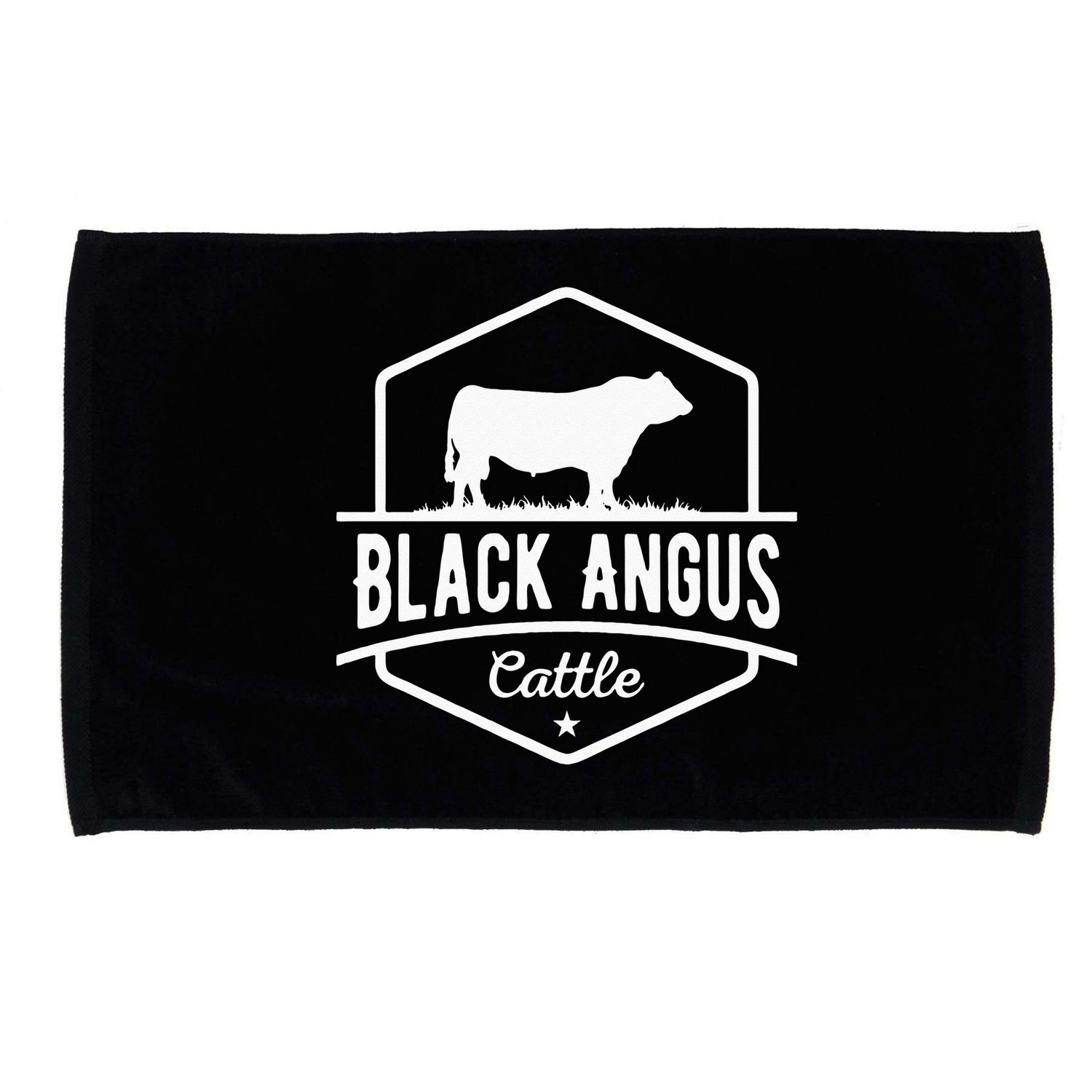 Cow Farmer Black Angus Cattle Microfiber Hand Towel
