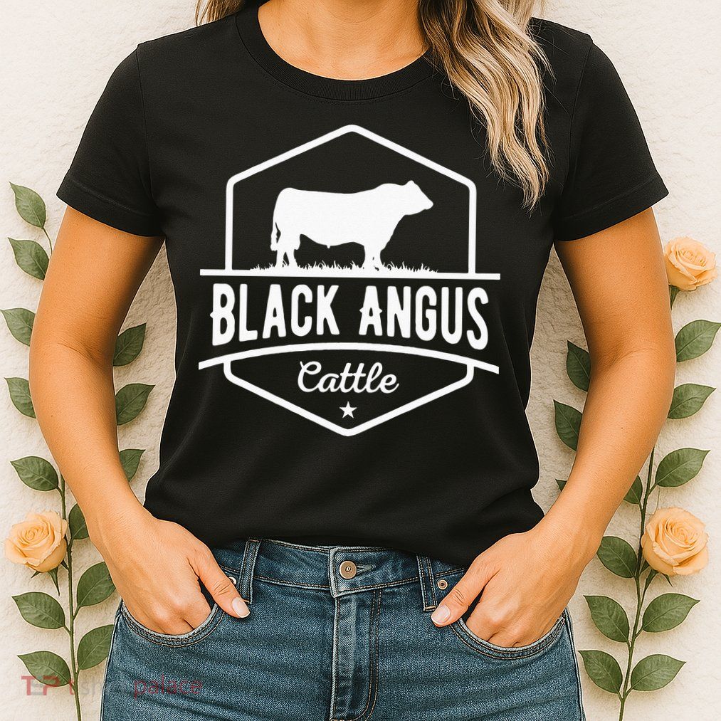 Cow Farmer Black Angus Cattle Womens T-Shirt