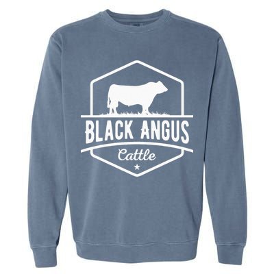 Cow Farmer Black Angus Cattle Garment-Dyed Sweatshirt
