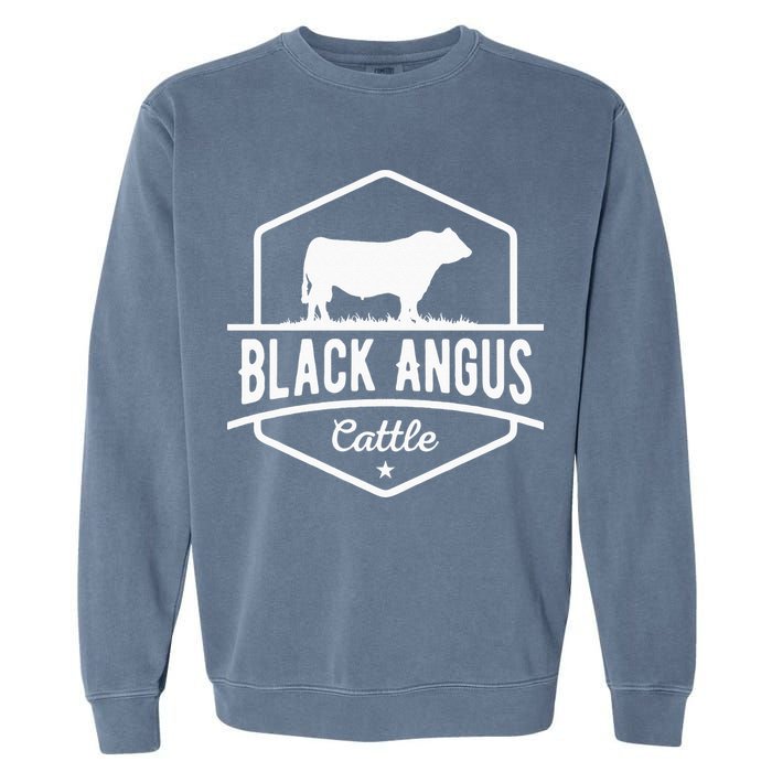 Cow Farmer Black Angus Cattle Garment-Dyed Sweatshirt