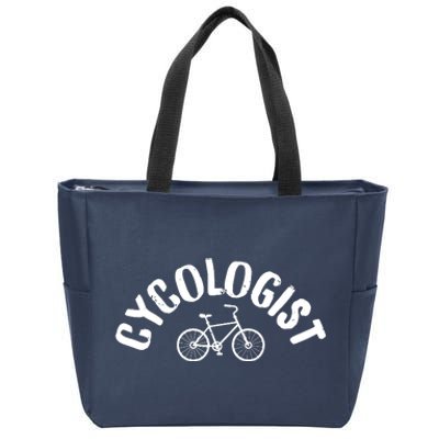 Cycologist Funny BMX Mountain Bike MTB Cycling Funny Zip Tote Bag