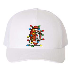 Christmas Football Ball Xmas Lights Funny Sport Yupoong Adult 5-Panel Trucker Hat