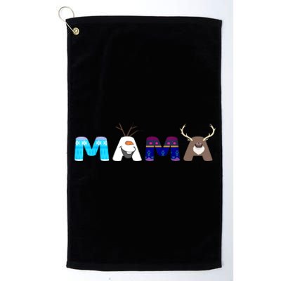 Christmas Frozen Birthday Mama Family Party Snowman Gift Platinum Collection Golf Towel