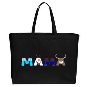 Christmas Frozen Birthday Mama Family Party Snowman Gift Cotton Canvas Jumbo Tote