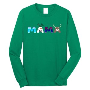 Christmas Frozen Birthday Mama Family Party Snowman Gift Long Sleeve Shirt