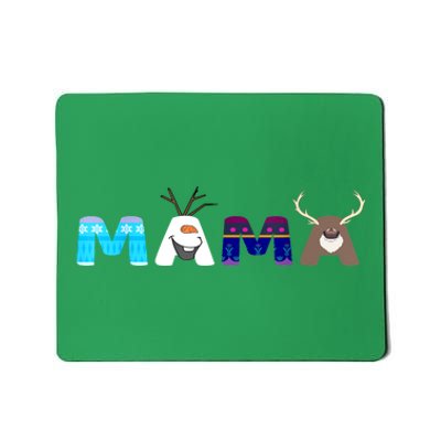 Christmas Frozen Birthday Mama Family Party Snowman Gift Mousepad