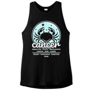 Cancer Facts Birthday Zodiac Sign Moon Astrology Ladies PosiCharge Tri-Blend Wicking Tank