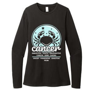 Cancer Facts Birthday Zodiac Sign Moon Astrology Womens CVC Long Sleeve Shirt