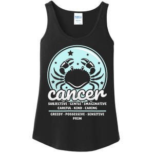 Cancer Facts Birthday Zodiac Sign Moon Astrology Ladies Essential Tank