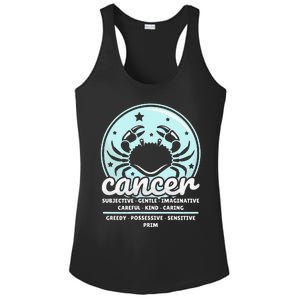 Cancer Facts Birthday Zodiac Sign Moon Astrology Ladies PosiCharge Competitor Racerback Tank