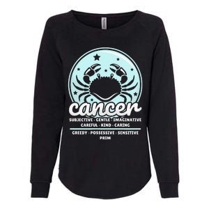 Cancer Facts Birthday Zodiac Sign Moon Astrology Womens California Wash Sweatshirt