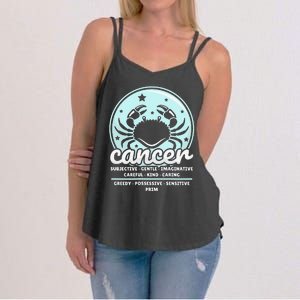 Cancer Facts Birthday Zodiac Sign Moon Astrology Women's Strappy Tank