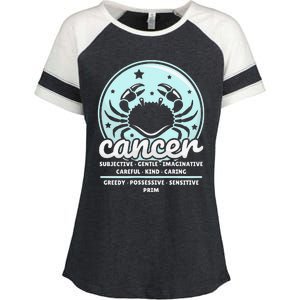 Cancer Facts Birthday Zodiac Sign Moon Astrology Enza Ladies Jersey Colorblock Tee