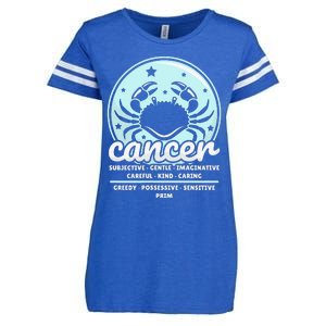 Cancer Facts Birthday Zodiac Sign Moon Astrology Enza Ladies Jersey Football T-Shirt