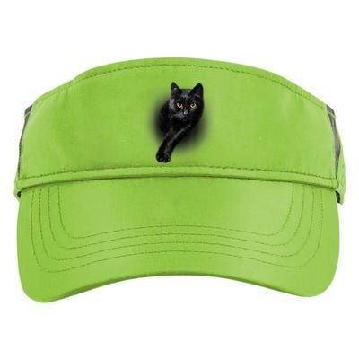 Cute Funny Black Cat Yellow Eyes T Cats Adult Drive Performance Visor