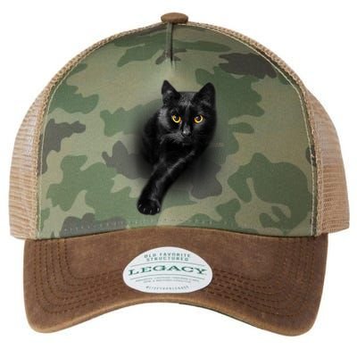 Cute Funny Black Cat Yellow Eyes T Cats Legacy Tie Dye Trucker Hat