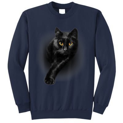 Cute Funny Black Cat Yellow Eyes T Cats Sweatshirt