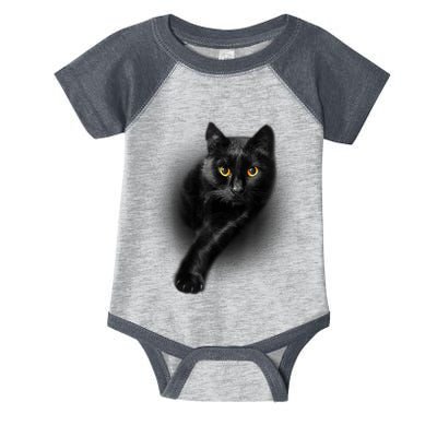 Cute Funny Black Cat Yellow Eyes T Cats Infant Baby Jersey Bodysuit