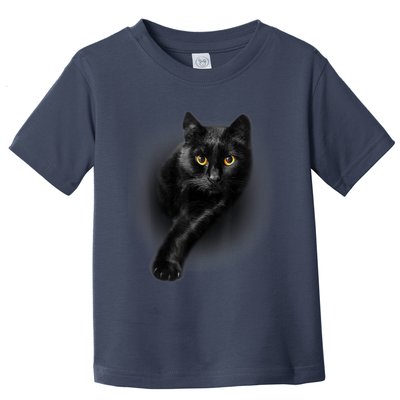 Cute Funny Black Cat Yellow Eyes T Cats Toddler T-Shirt