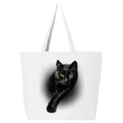 Cute Funny Black Cat Yellow Eyes T Cats 25L Jumbo Tote