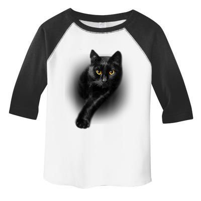 Cute Funny Black Cat Yellow Eyes T Cats Toddler Fine Jersey T-Shirt