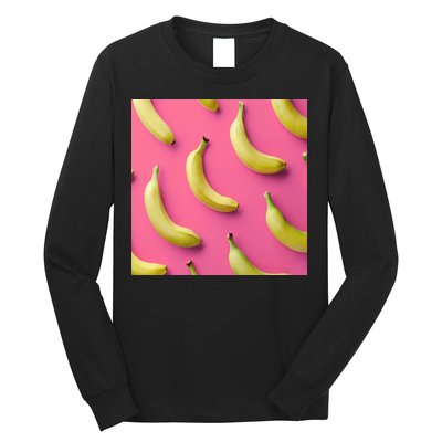 Cute Funny Bananas Pattern Long Sleeve Shirt