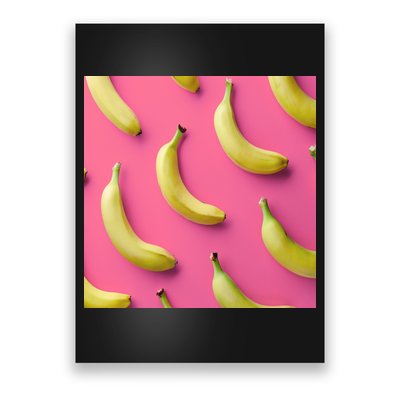 Cute Funny Bananas Pattern Poster