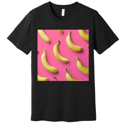 Cute Funny Bananas Pattern Premium T-Shirt