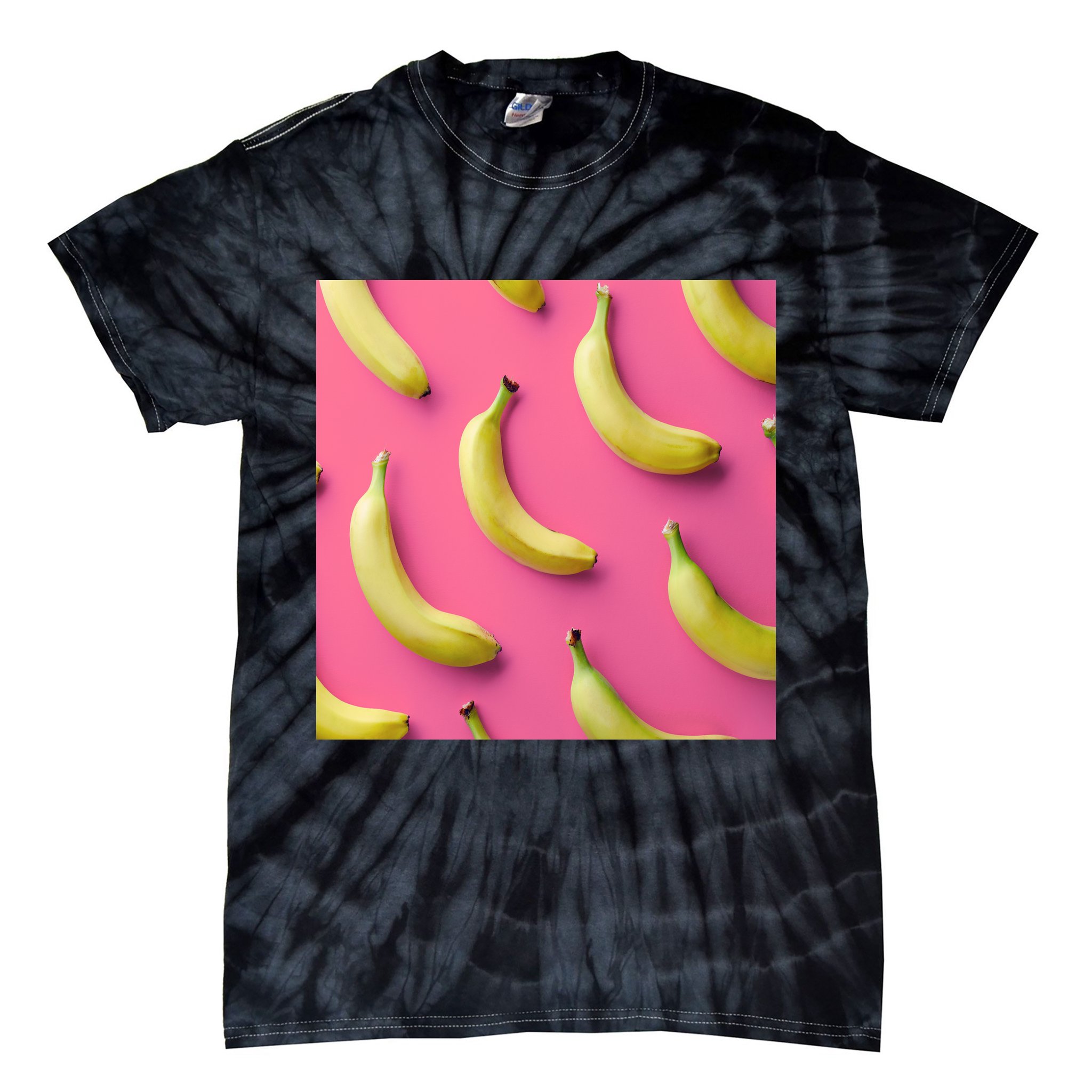 Cute Funny Bananas Pattern Tie-Dye T-Shirt