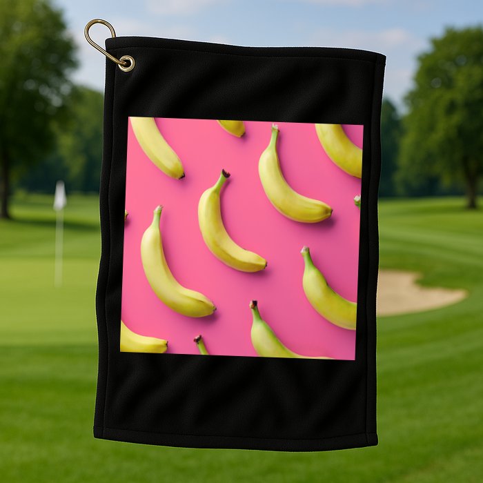 Cute Funny Bananas Pattern Golf Towel