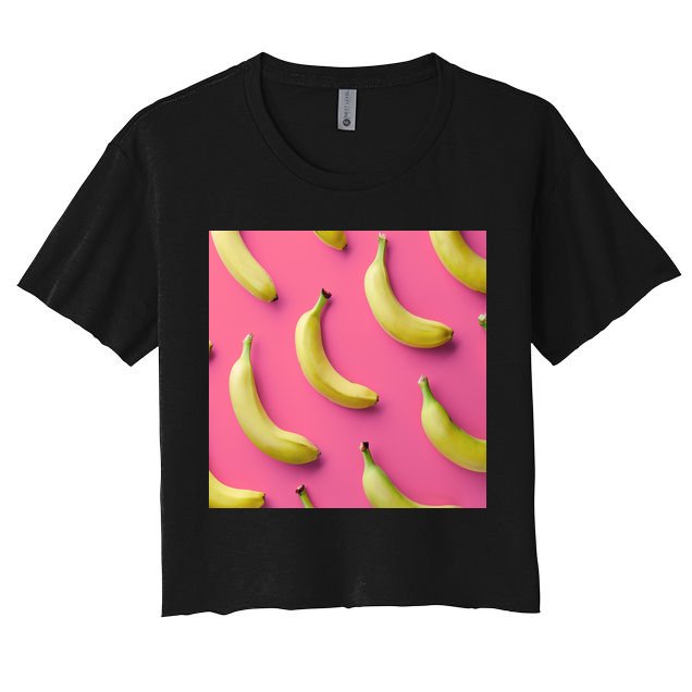 Cute Funny Bananas Pattern Crop Top