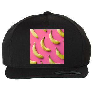 Cute Funny Bananas Pattern Wool Snapback Cap