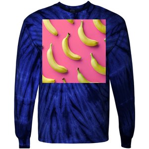 Cute Funny Bananas Pattern Tie-Dye Long Sleeve Shirt