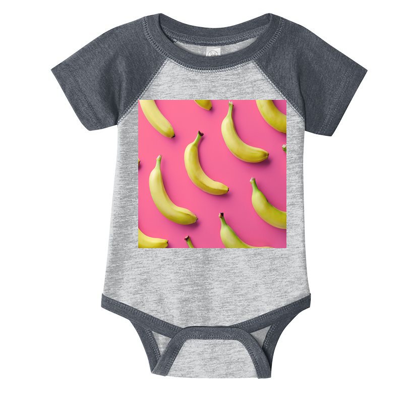 Cute Funny Bananas Pattern Infant Baby Jersey Bodysuit