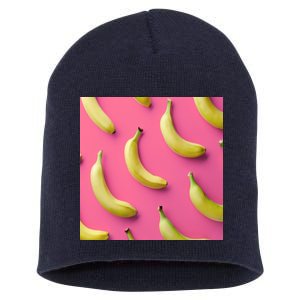 Cute Funny Bananas Pattern Short Acrylic Beanie